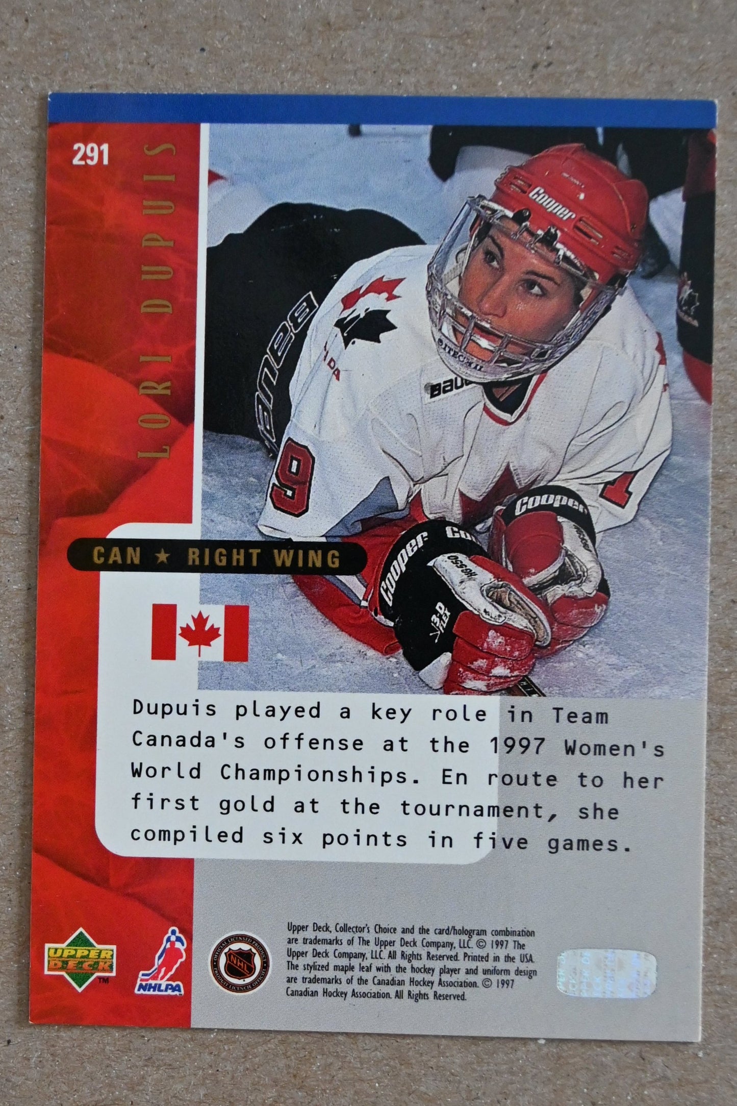 1997-98 Collector's Choice #291 Lori Dupuis