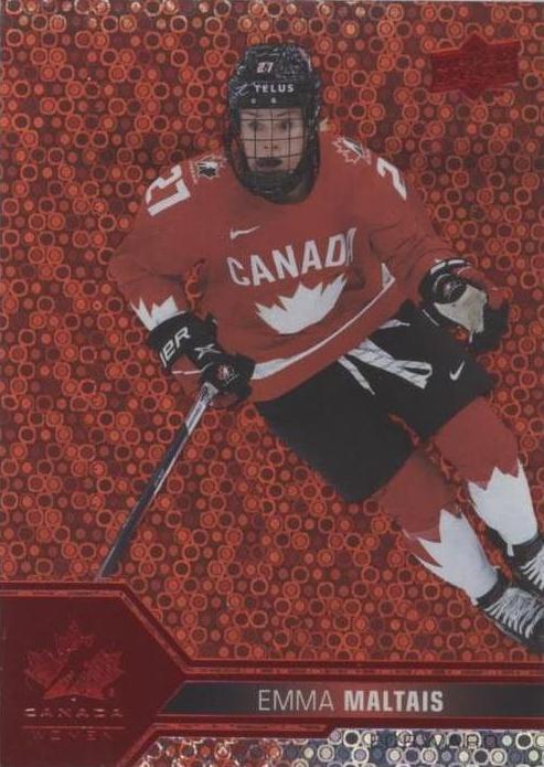 2022-23 Upper Deck Team Canada Juniors - Red Champagne #57 Emma Maltais