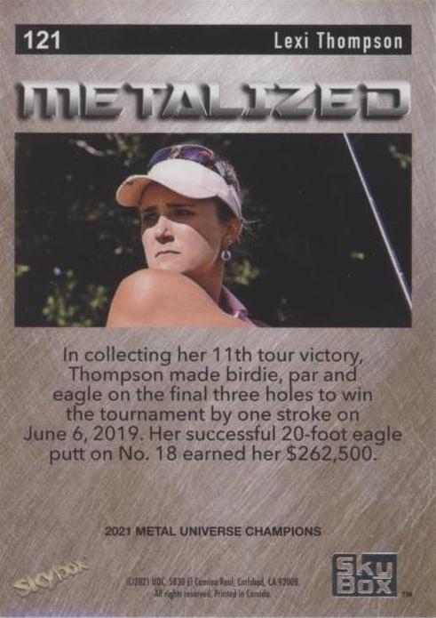 2021 SkyBox Metal Universe Champions - Spectrum #121 Lexi Thompson