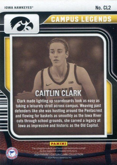 2024 Panini Caitlin Clark Collection - Campus Legends #CL2 Caitlin Clark