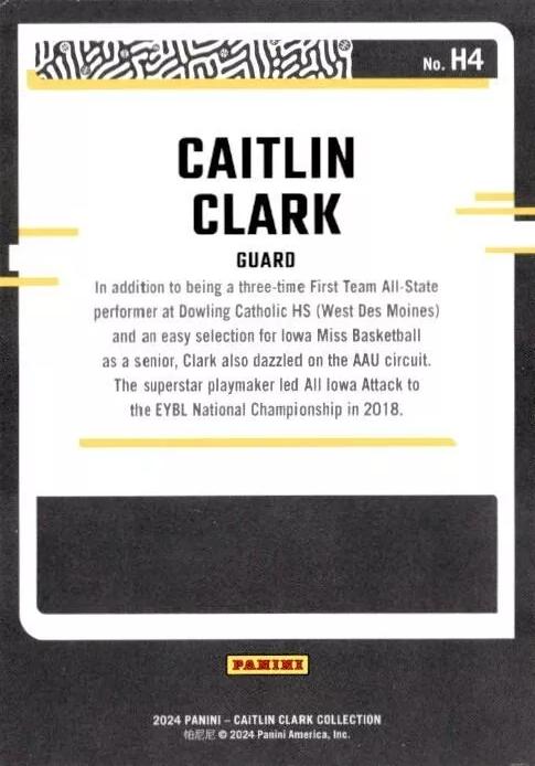 2024 Panini Caitlin Clark Collection - Highlights #H4 Caitlin Clark