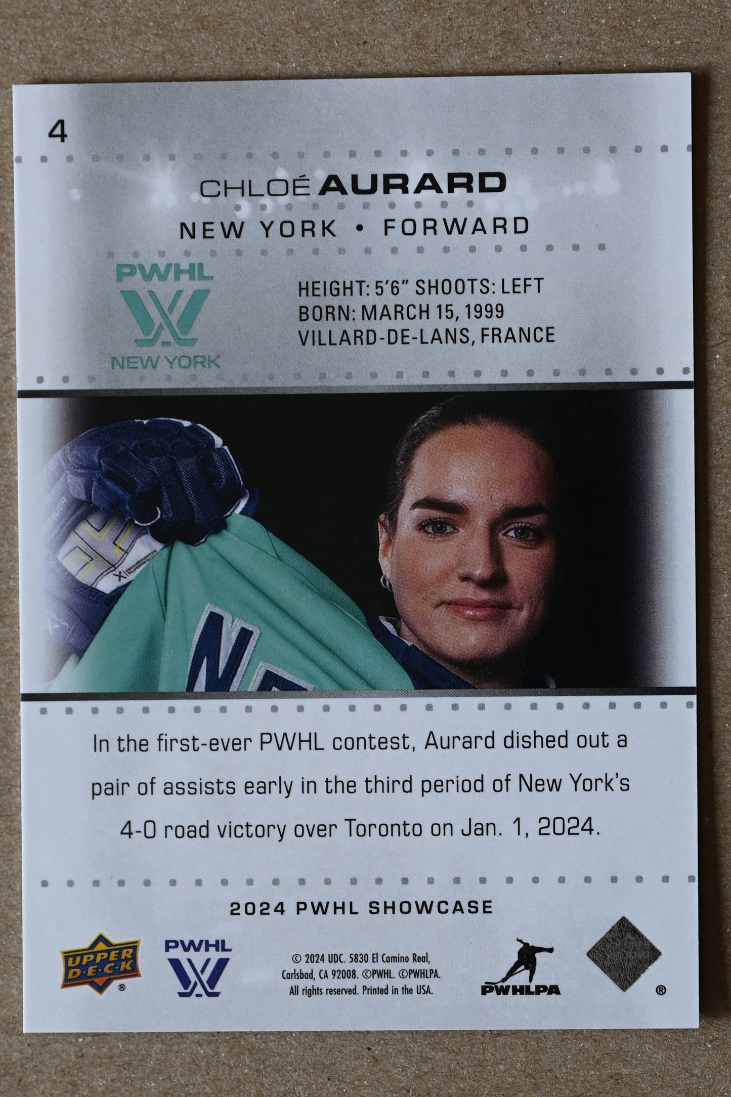2024 Upper Deck PWHL Showcase - Purple #4 Chloé Aurard