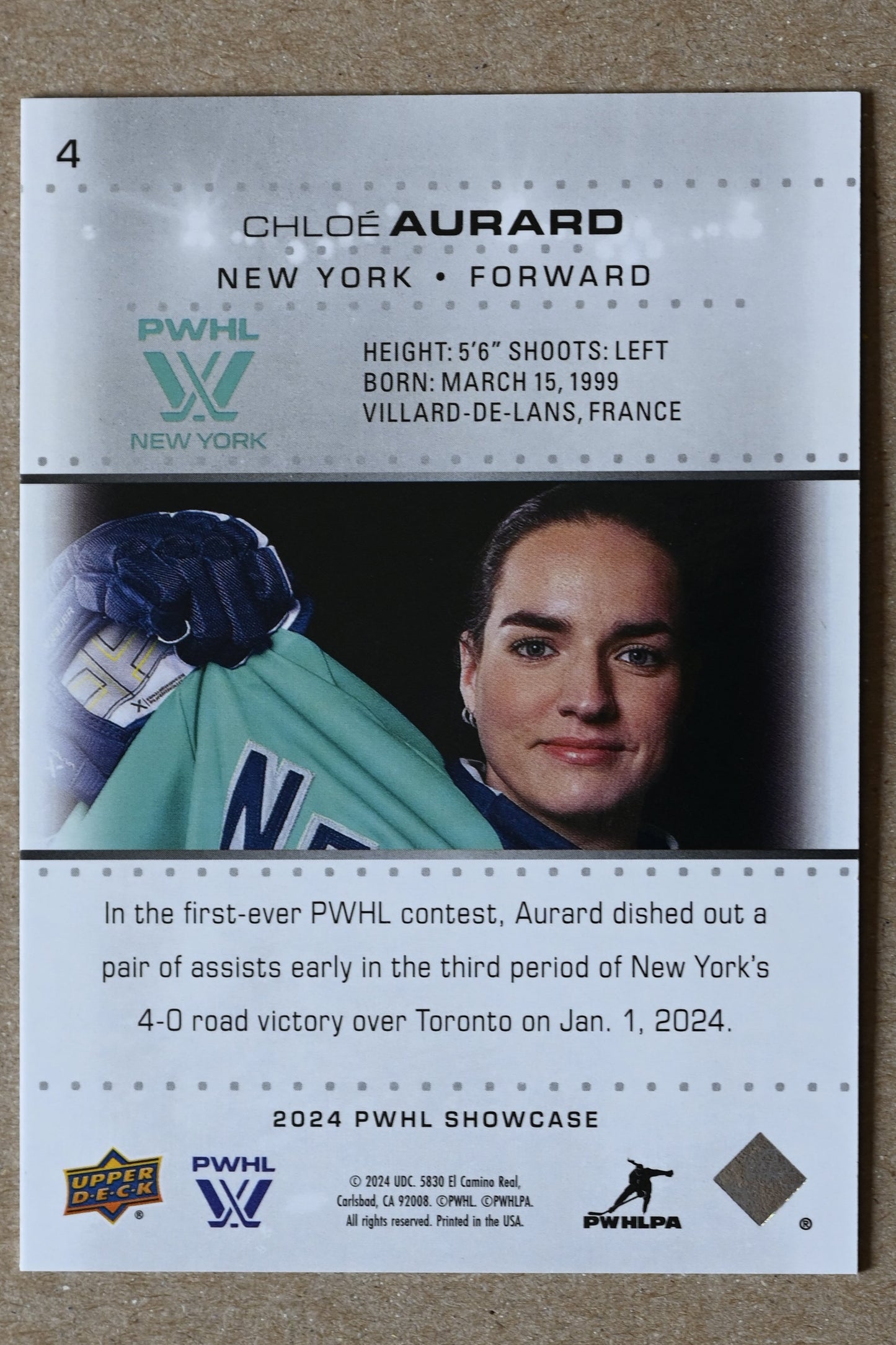 2024 Upper Deck PWHL Showcase #4 Chloé Aurard