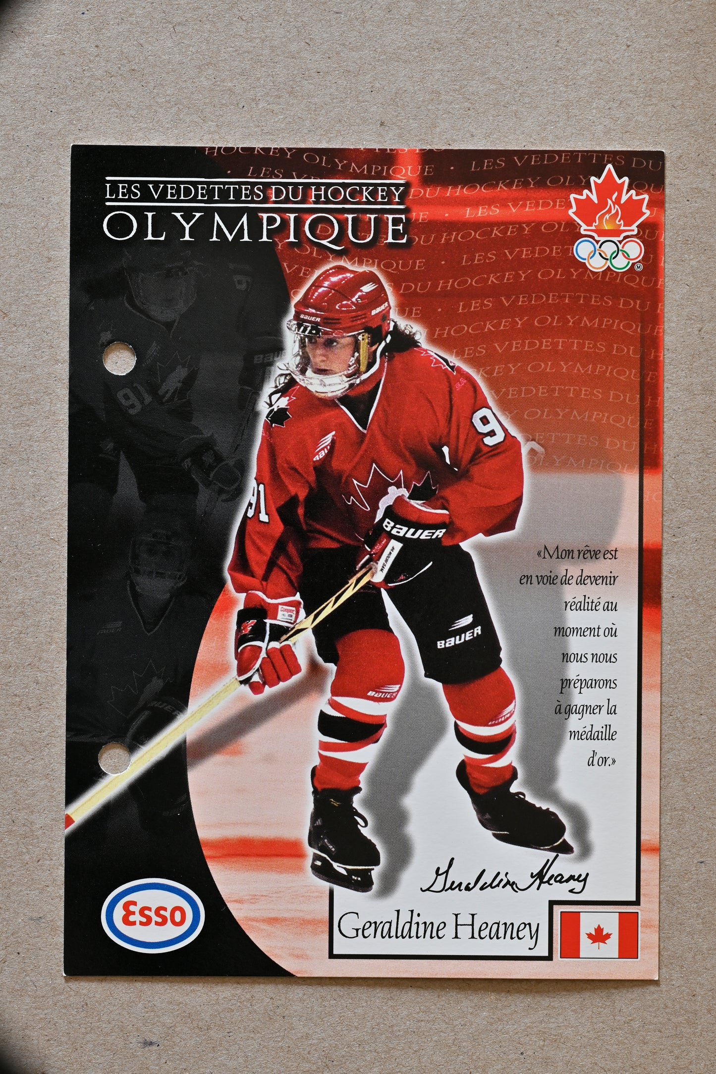 1997 Esso Olympic Hockey Heroes French - Womens Team Canada