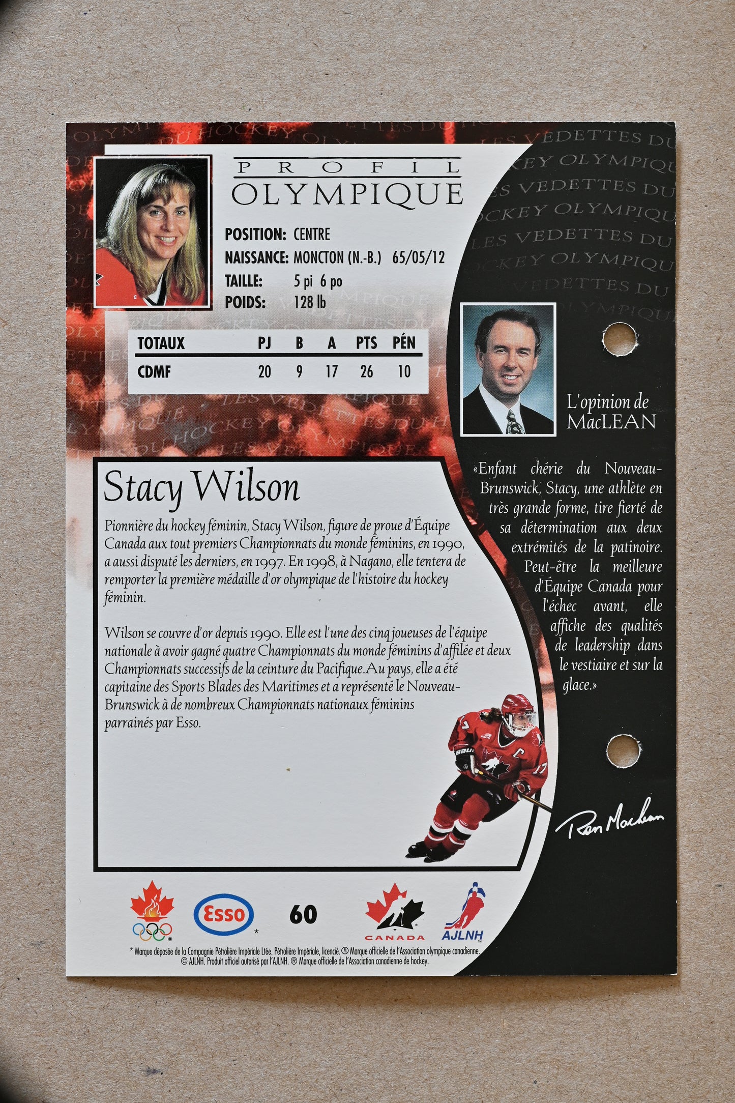 1997 Esso Olympic Hockey Heroes French - Womens Team Canada