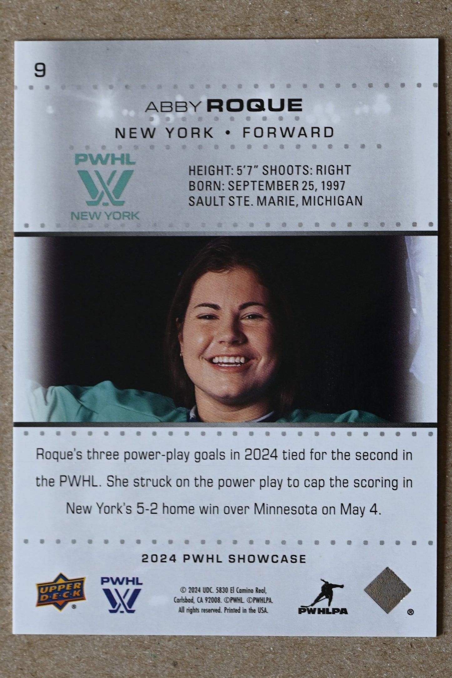2024 Upper Deck PWHL Showcase #9 Abby Roque