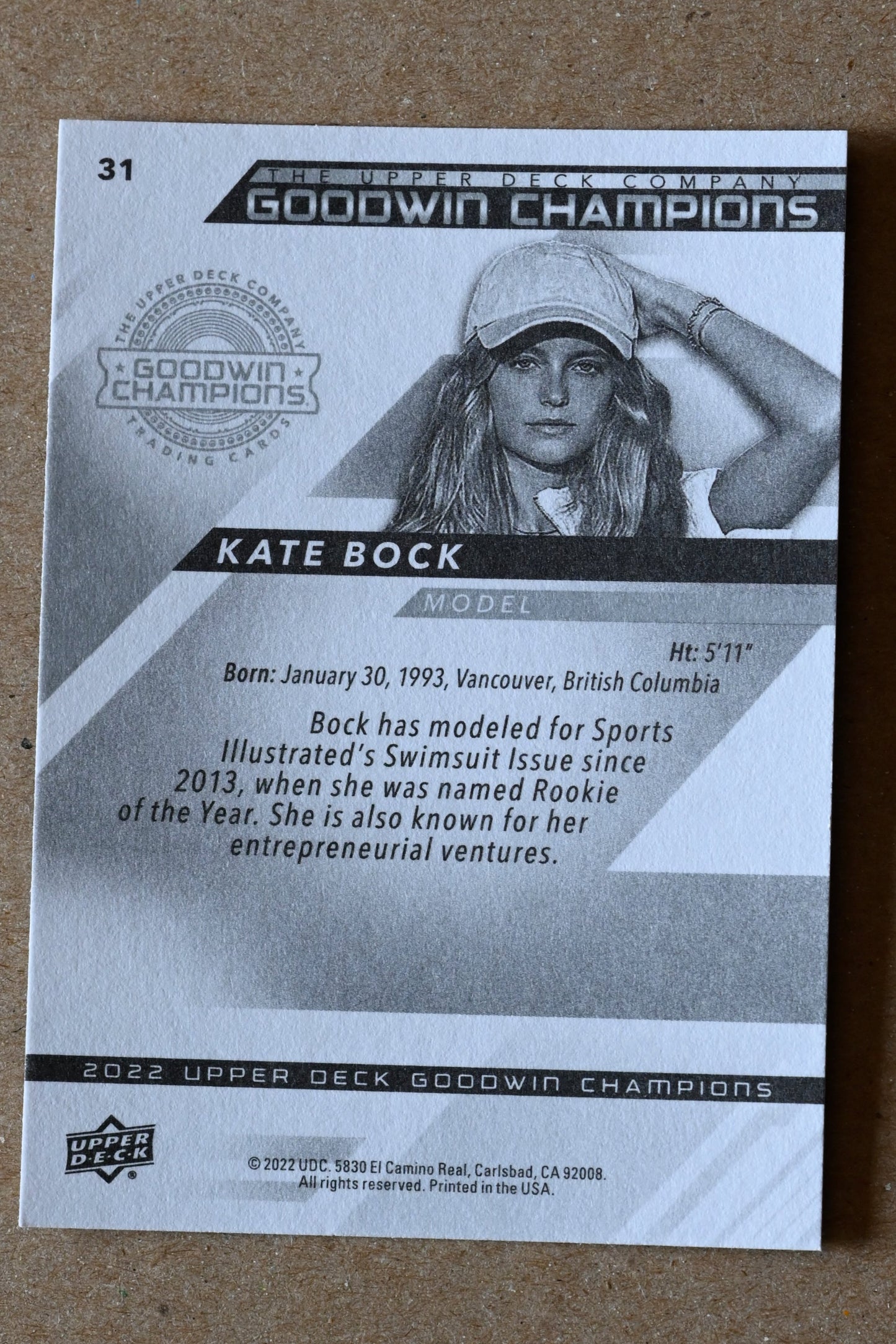 2022 Upper Deck Goodwin Champions #31 Kate Bock