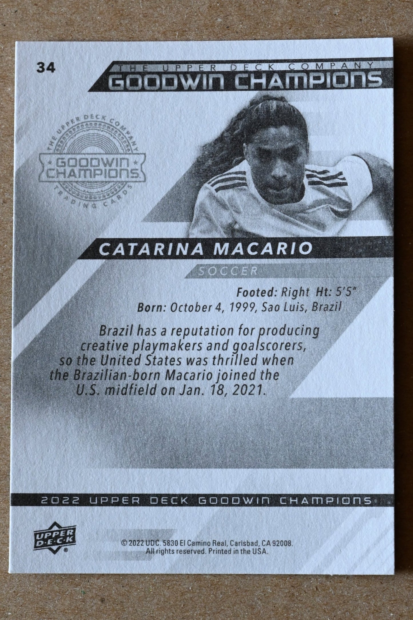 2022 Upper Deck Goodwin Champions #34 Catarina Macario