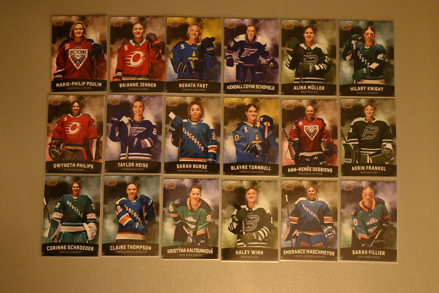 2024-25 Upper Deck PWHL Showcase - Complete base set (1 to 18)