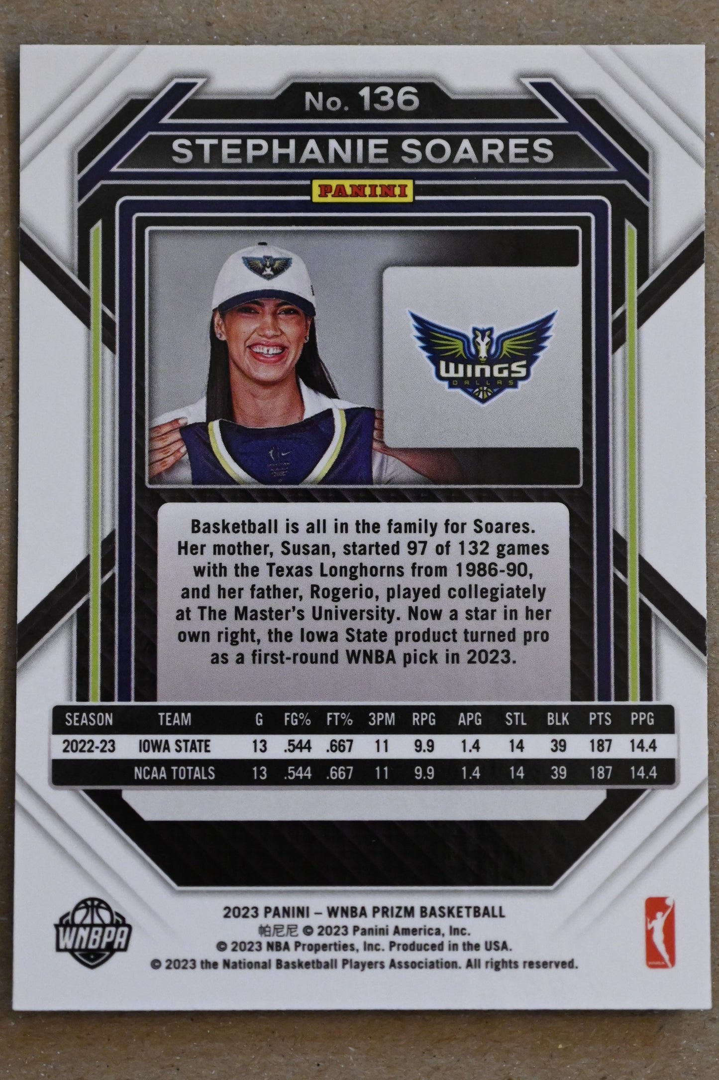 2023 Panini Prizm WNBA #136 Stephanie Soares
