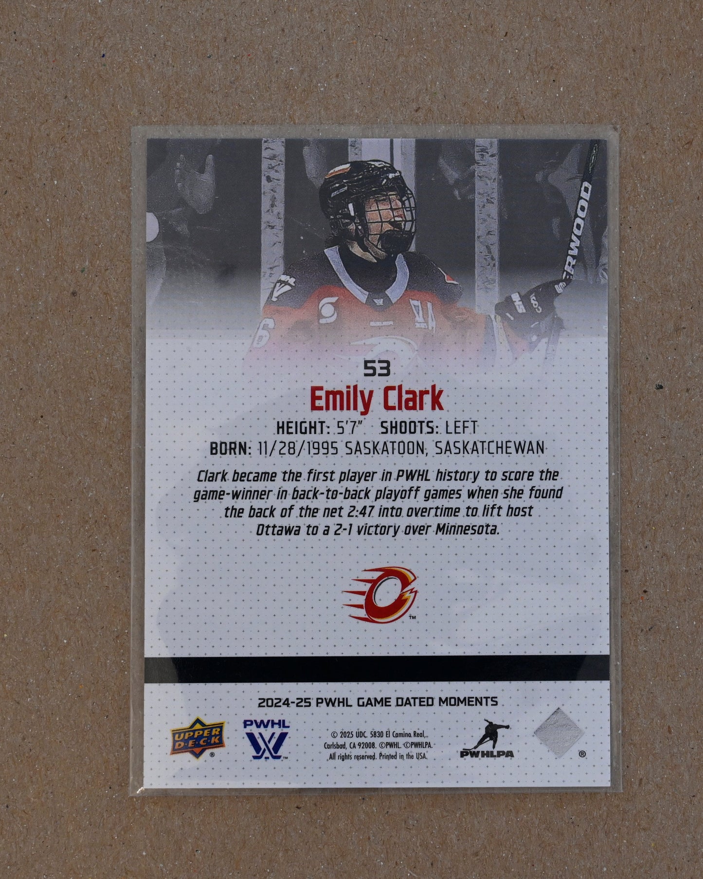 2024-25 Upper Deck Game Dated Moments PWHL - Silver #53 Emily Clark