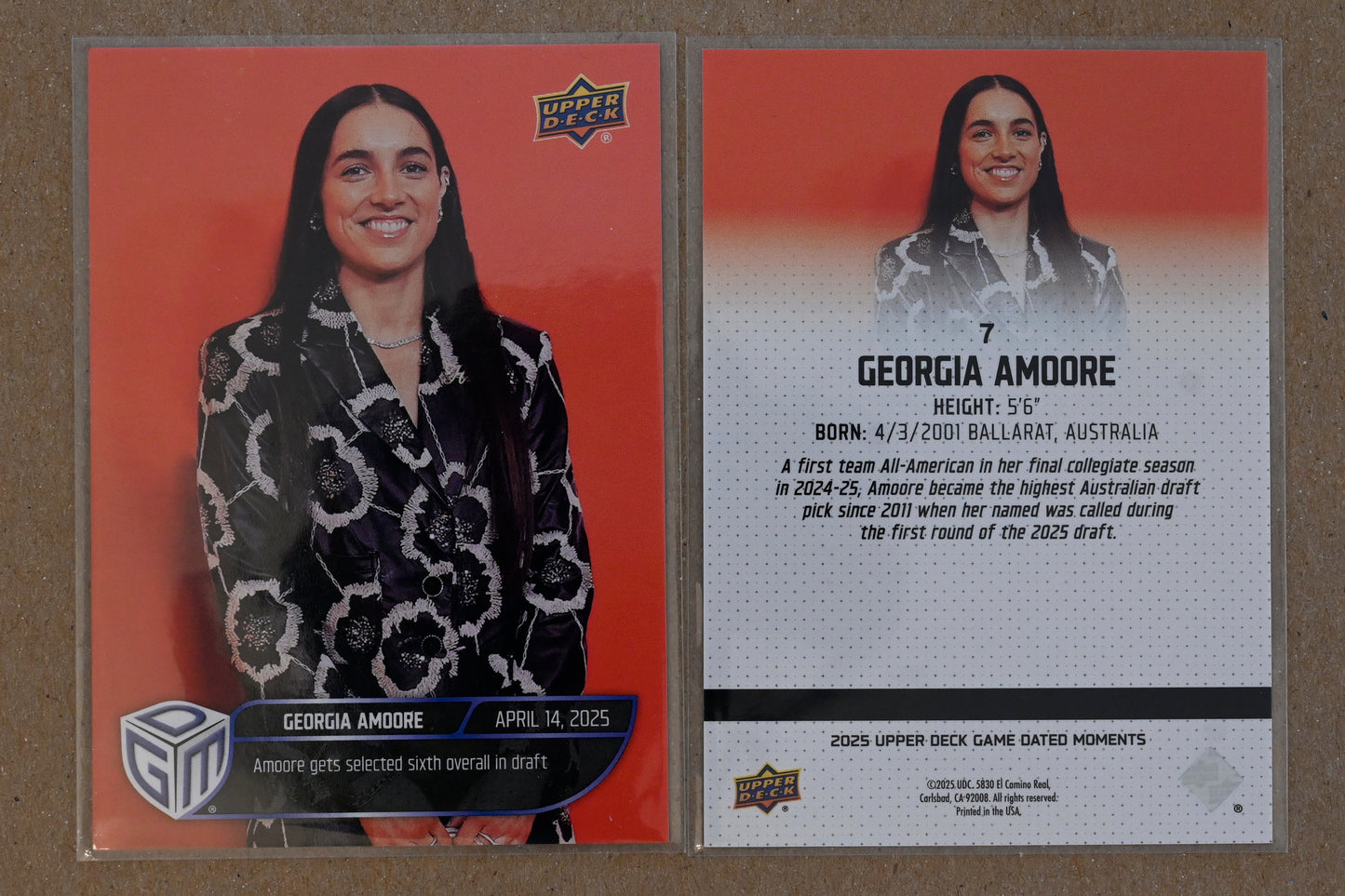 2025 Upper Deck Game Dated Moments #7 Georgia Amoore