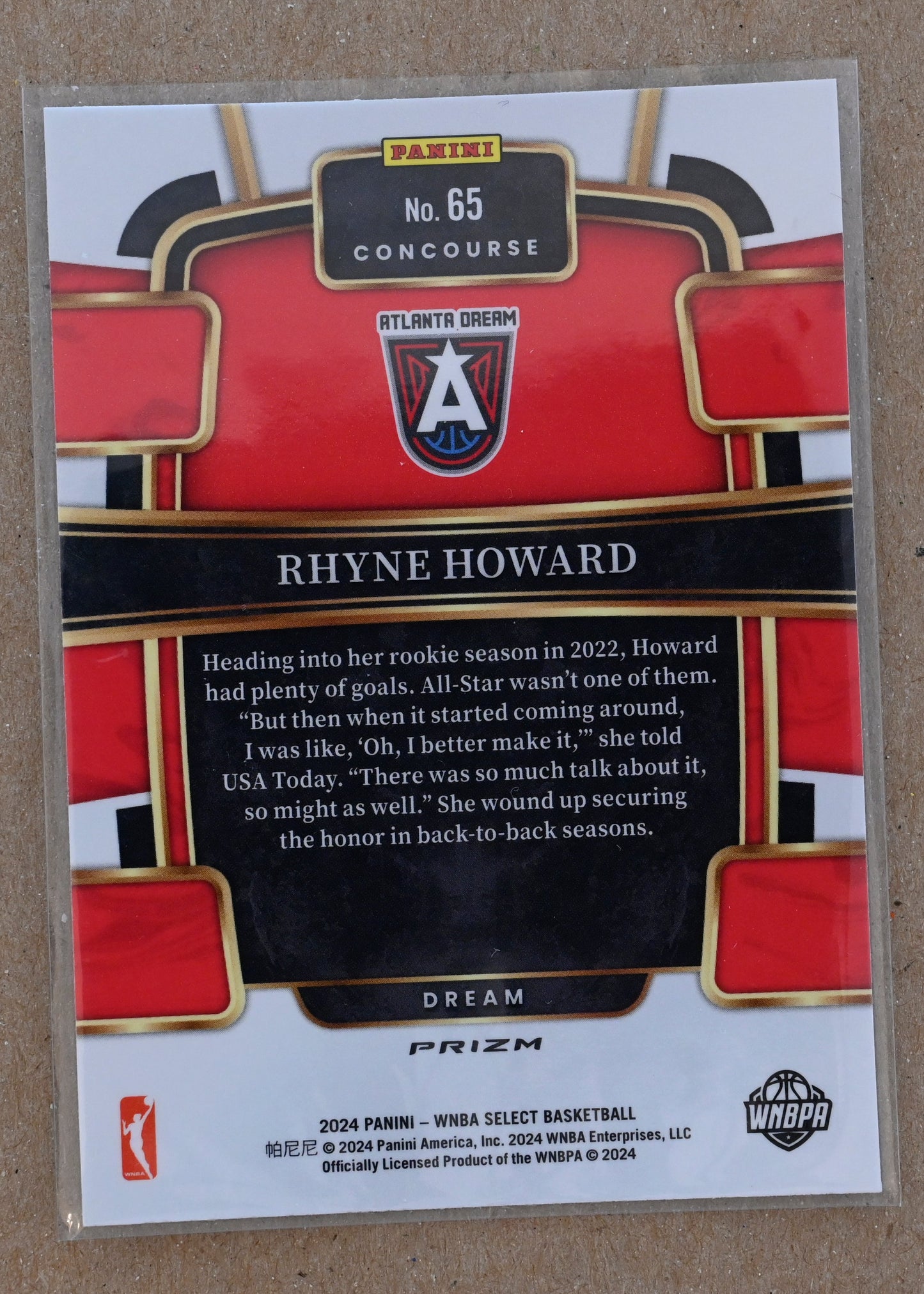 2024 Panini Select WNBA - Prizms Silver Flash #65 Rhyne Howard