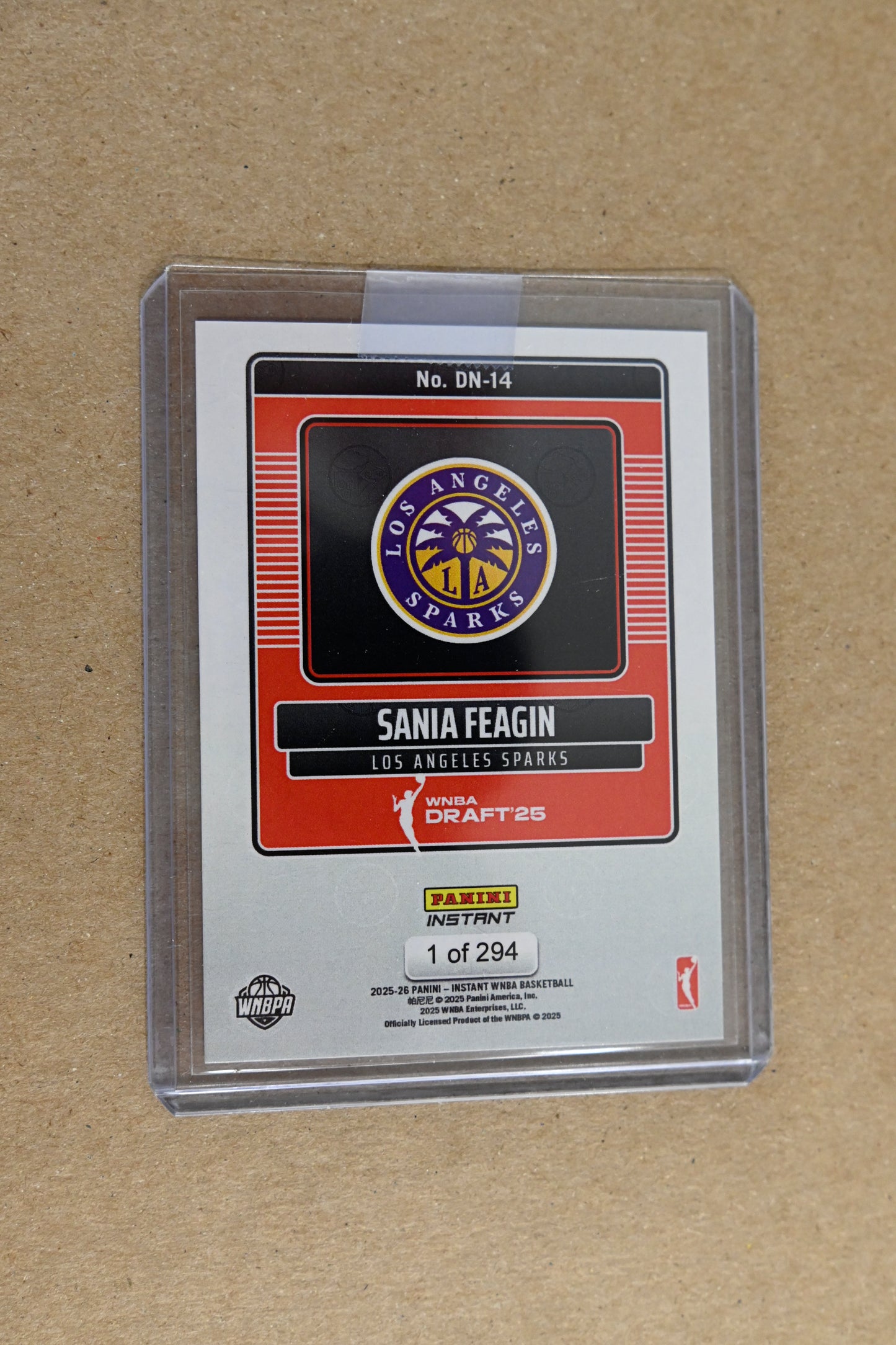 2025 Panini Instant Draft Night #DN-14 Sania Feagin
