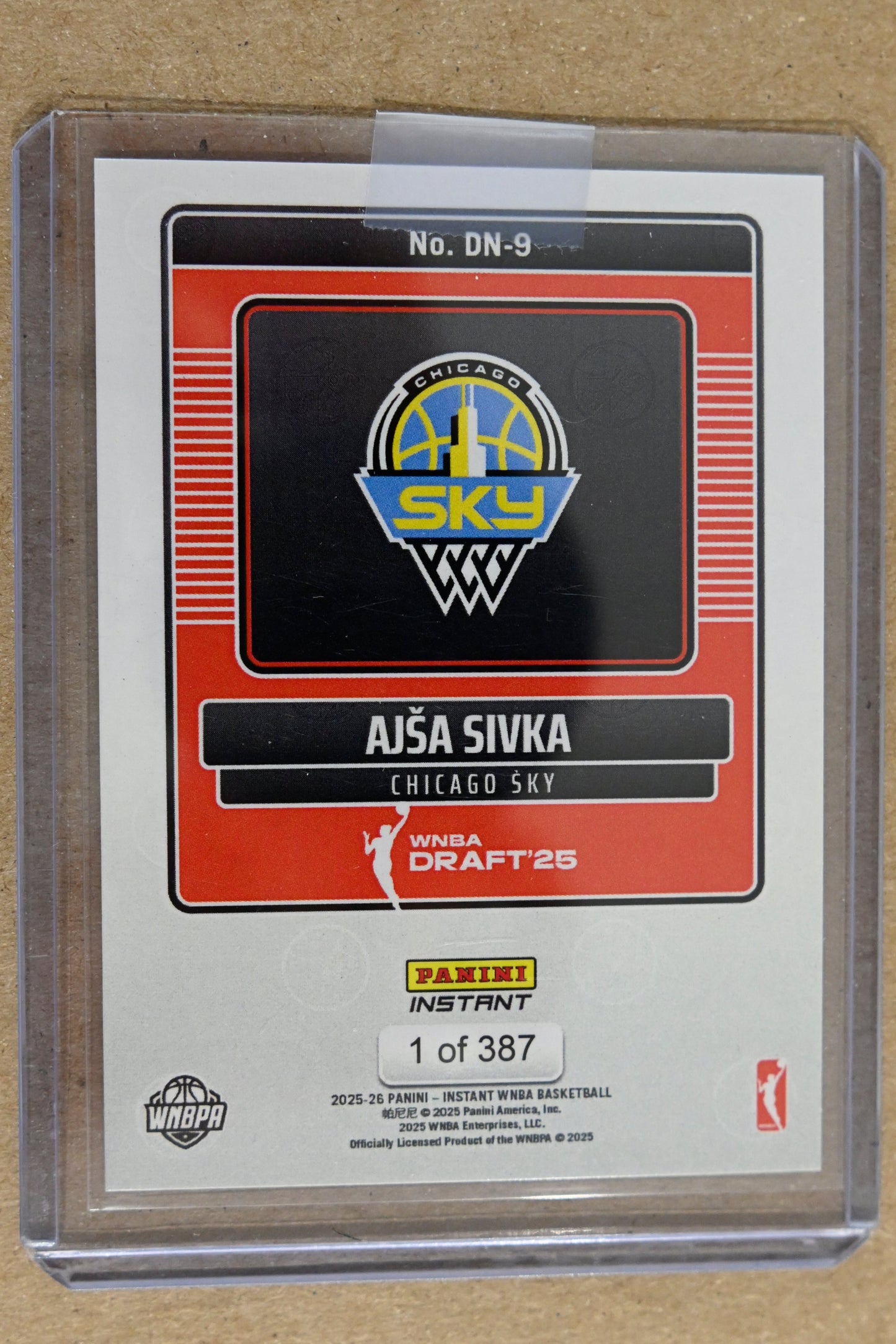 2025 Panini Instant Draft Night #DN-9 Ajsa Sivka