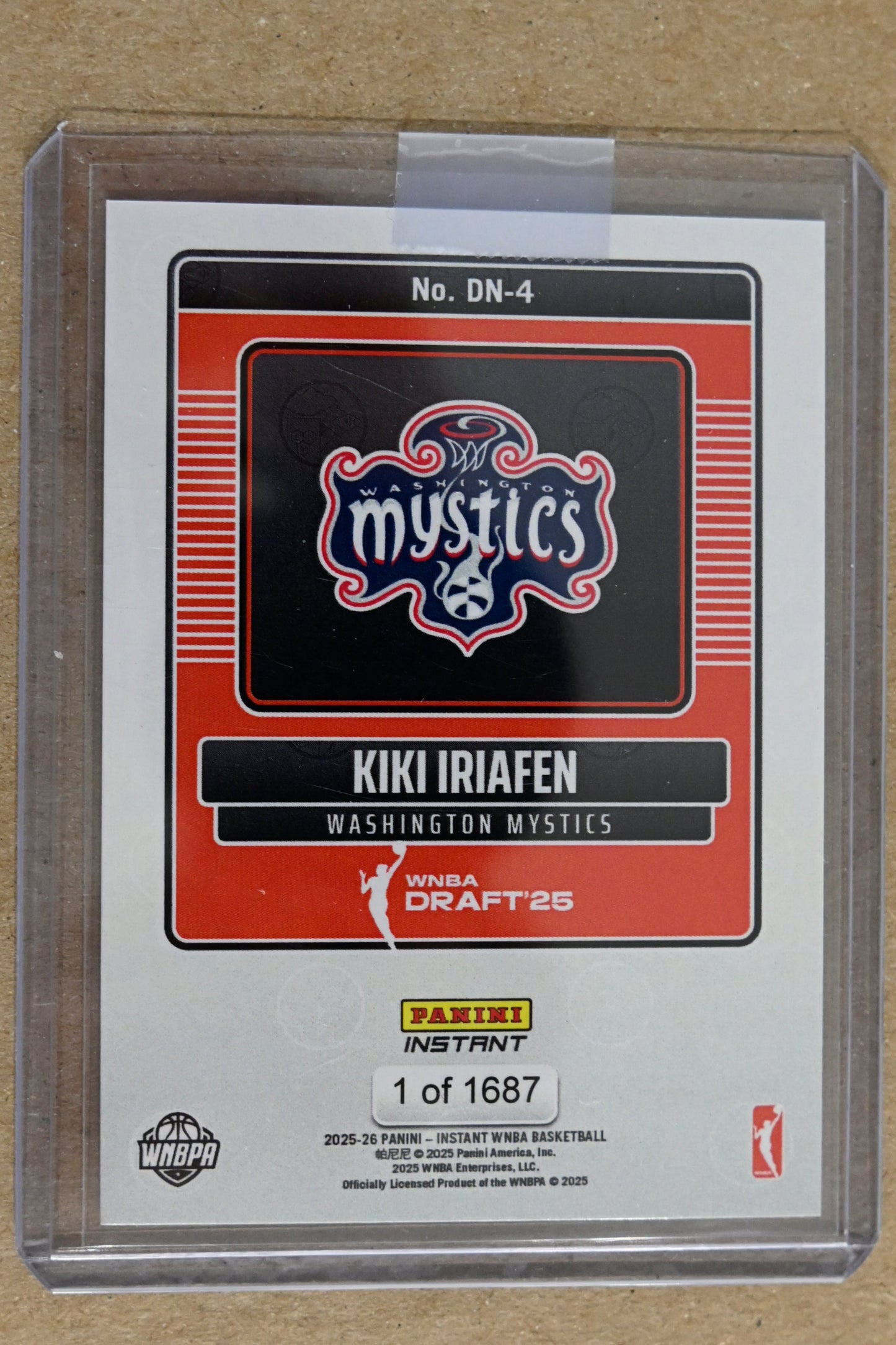 2025 Panini Instant Draft Night #DN-4 Kiki Iriafen