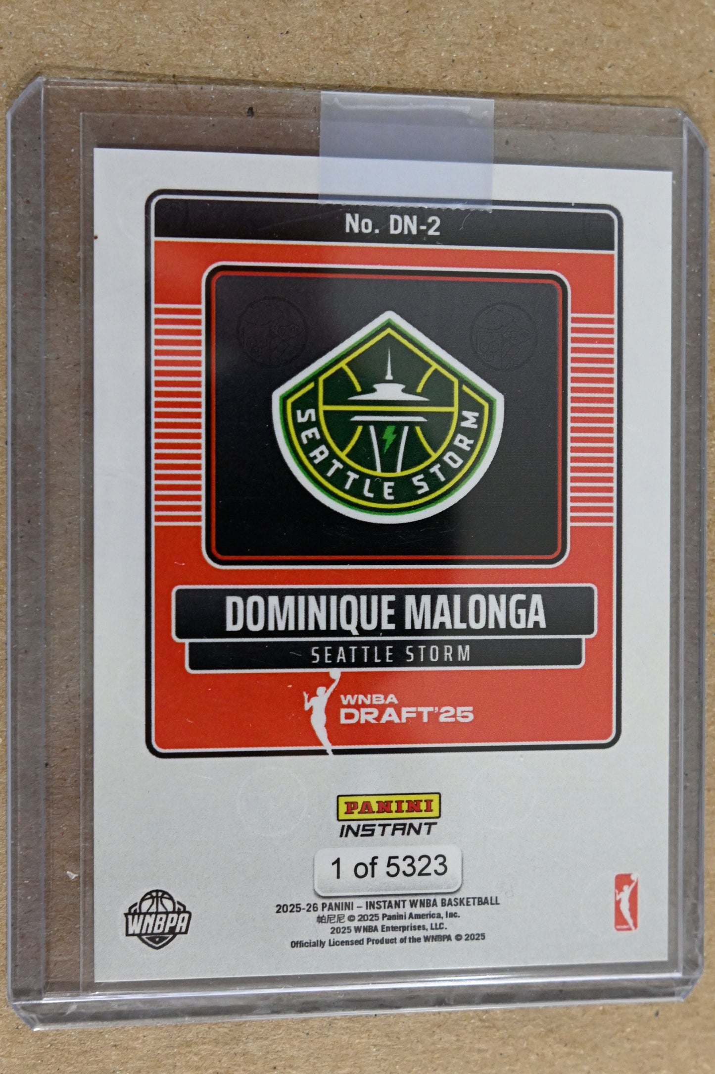 2025 Panini Instant Draft Night #DN-2 Dominique Malonga