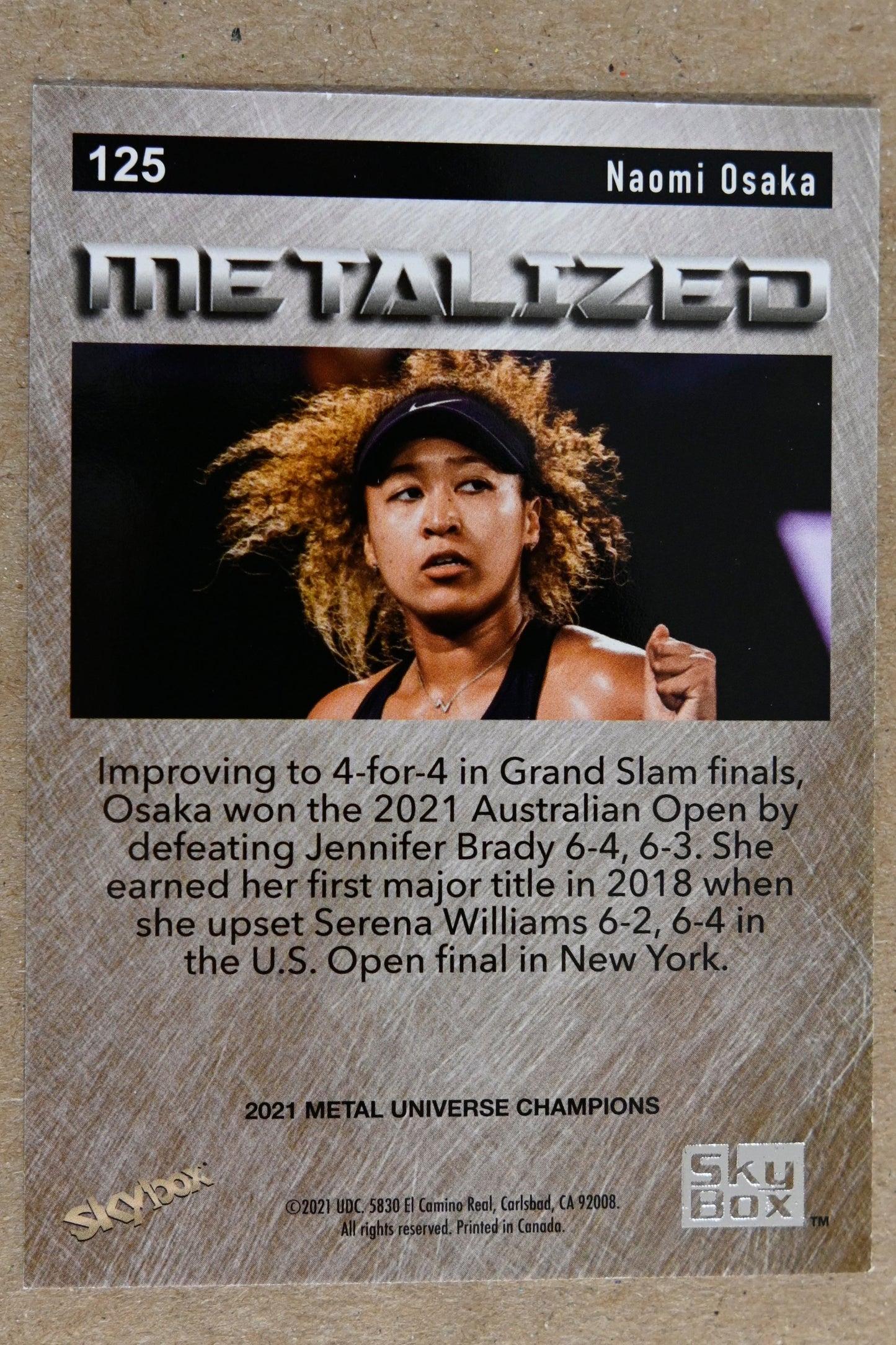 2021 SkyBox Metal Universe Champions #125 Naomi Osaka