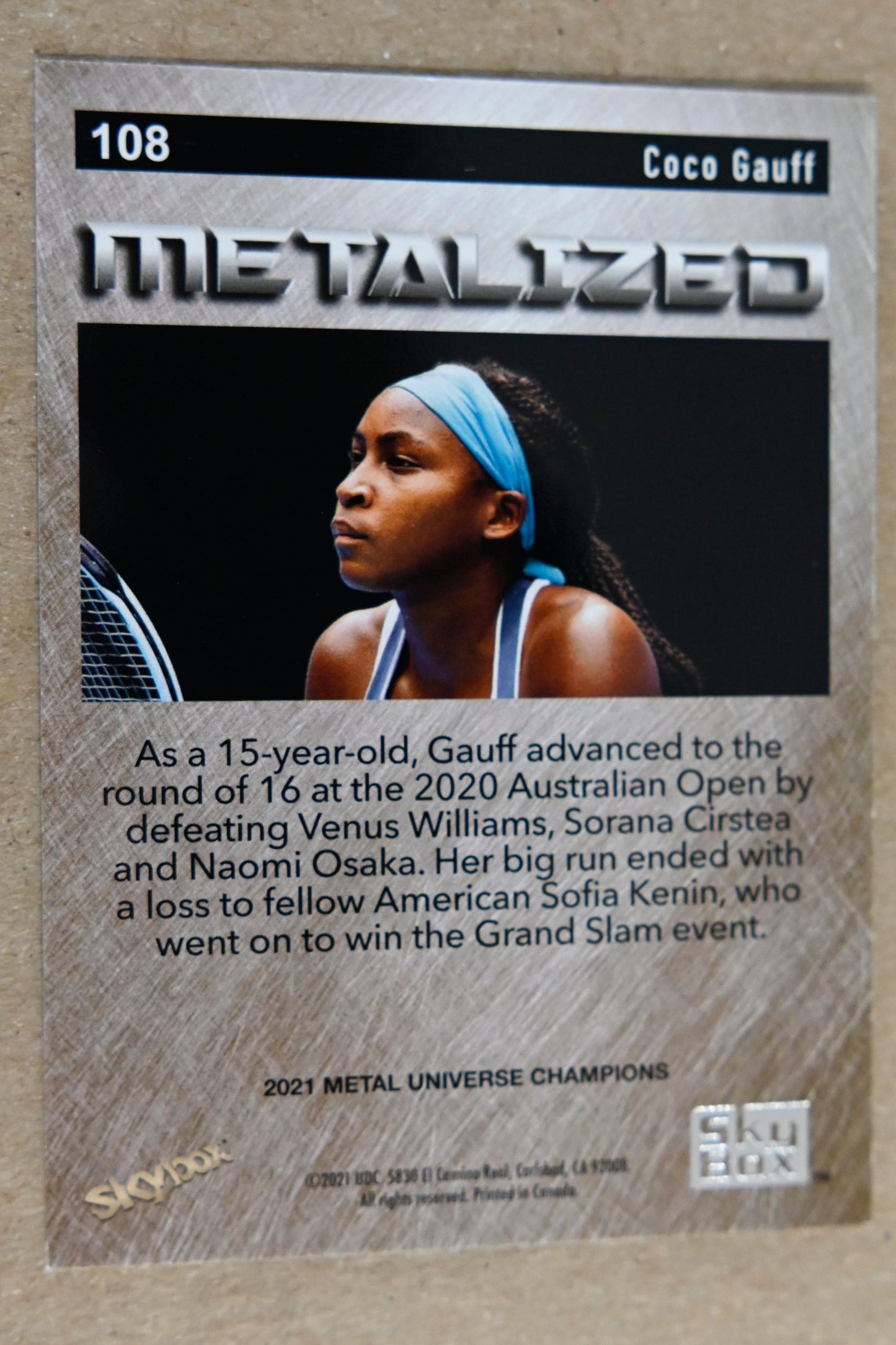 2021 SkyBox Metal Universe Champions #108 Coco Gauff