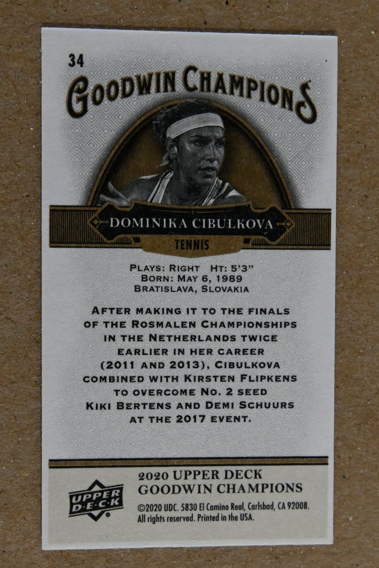 2020 Upper Deck Goodwin Champions - Minis #34 Dominika Cibulkova