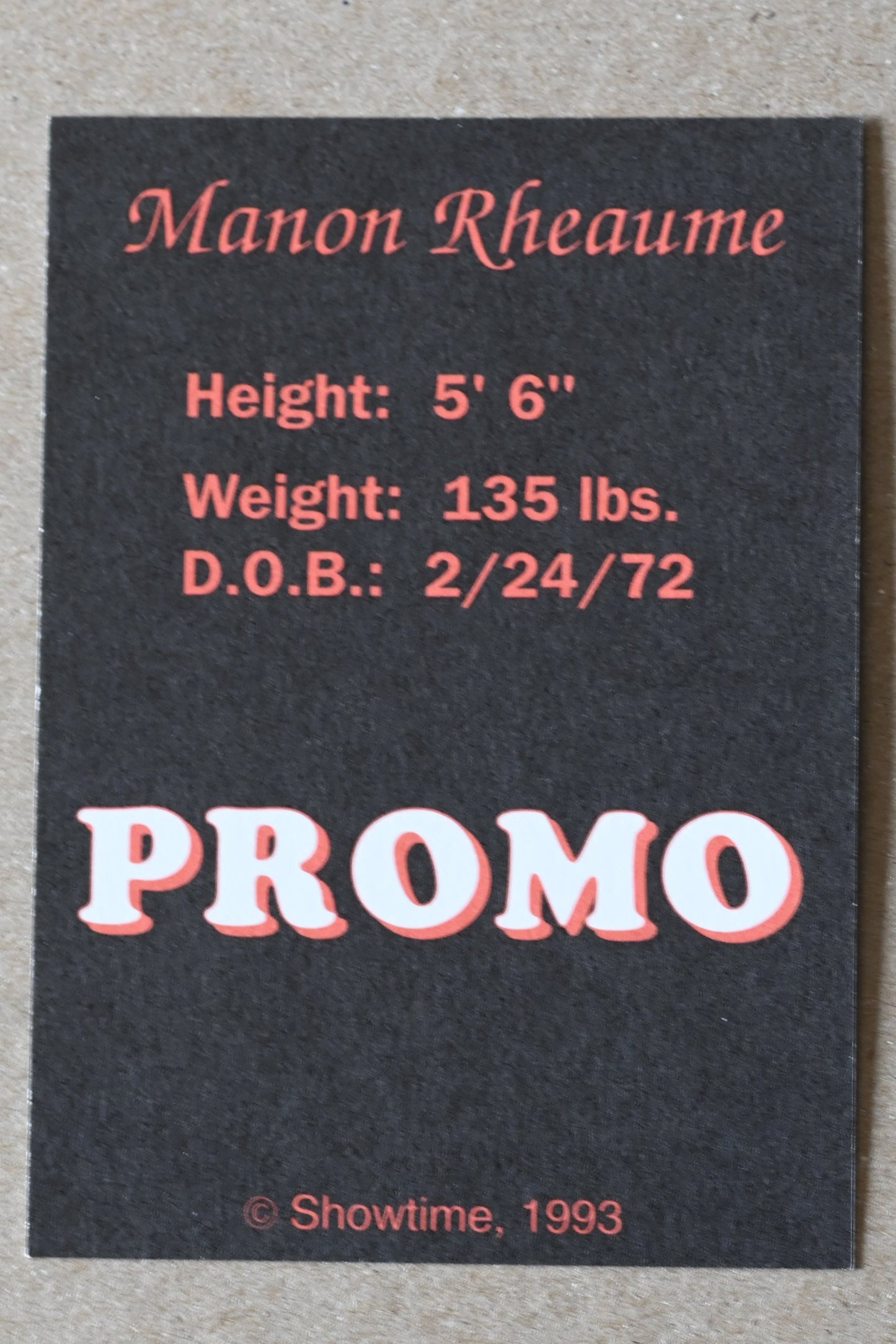 1993 Showtime Magazine Promos #NNO Manon Rheaume