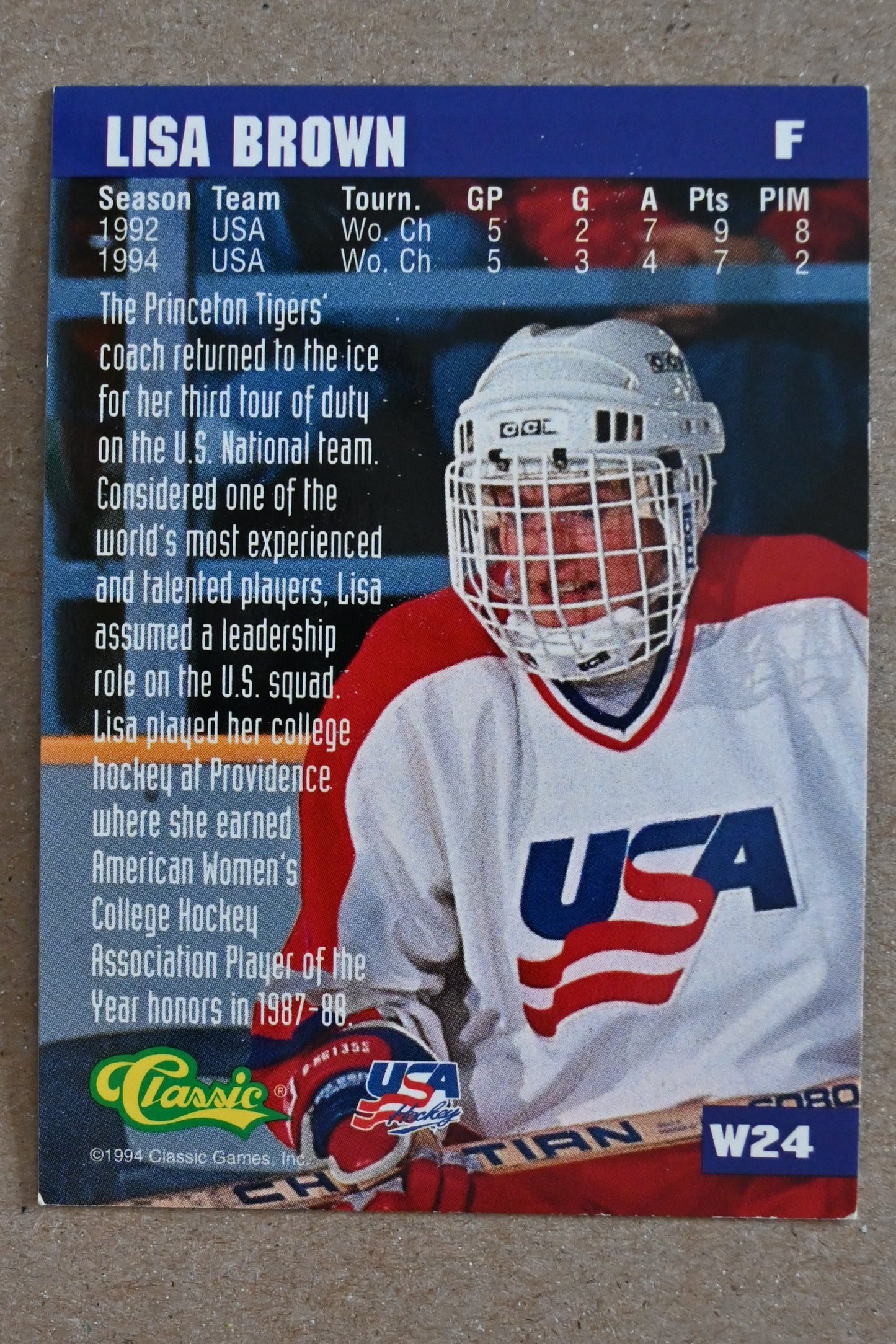 1994-95 Classic - Women of Hockey #W24 Lisa Brown