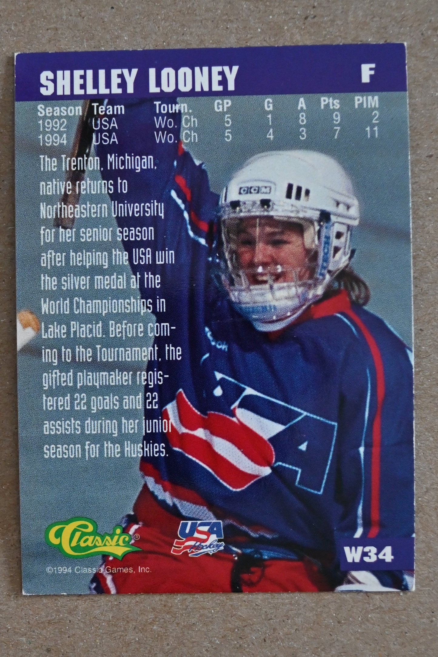 1994-95 Classic - Women of Hockey #W34 Shelley Looney