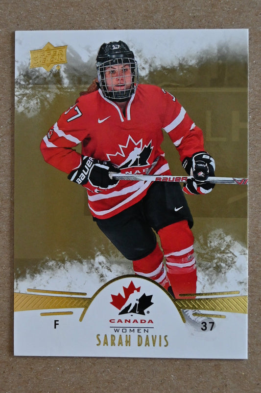 2016 Upper Deck Team Canada Juniors - Gold #14 Sarah Davis