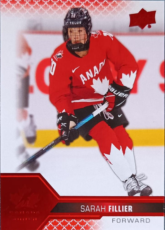 2022-23 Upper Deck Team Canada Juniors - Red #45 Sarah Fillier
