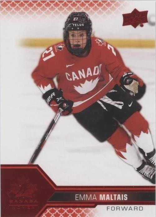 2022-23 Upper Deck Team Canada Juniors - Red #57 Emma Maltais