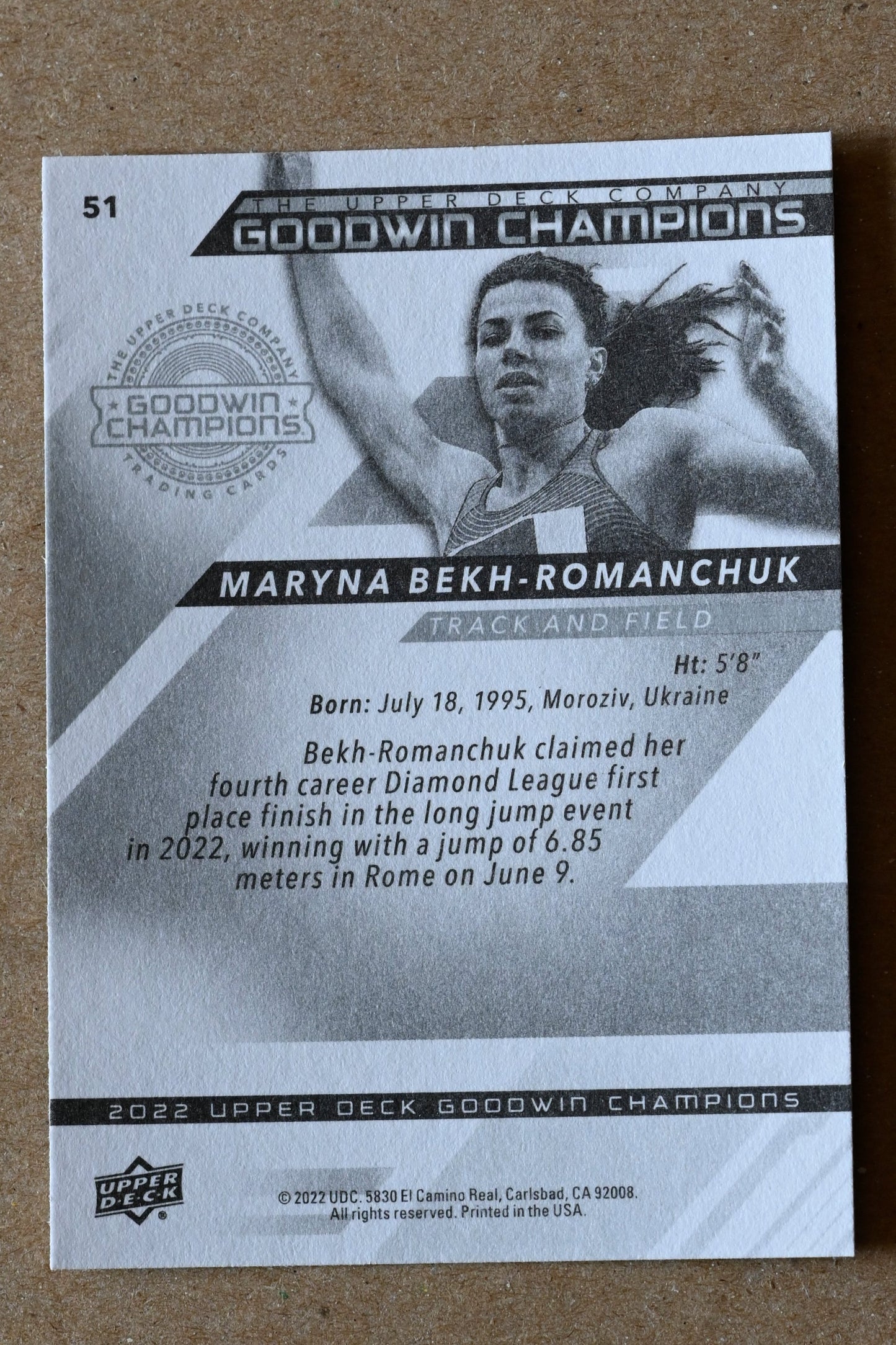 2022 Upper Deck Goodwin Champions #51 Maryna Bekh-Romanchuk
