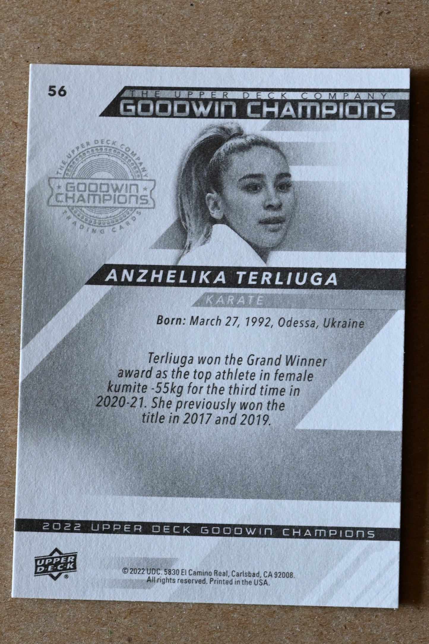 2022 Upper Deck Goodwin Champions #56 Anzhelika Terliuga