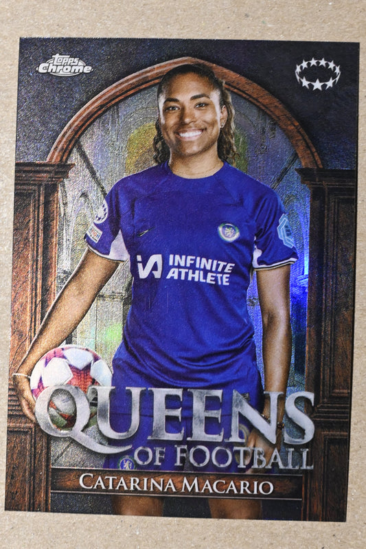 2023-24 Topps Chrome UEFA Women's Champions League - Queens of Football #QF-7 Catarina Macario