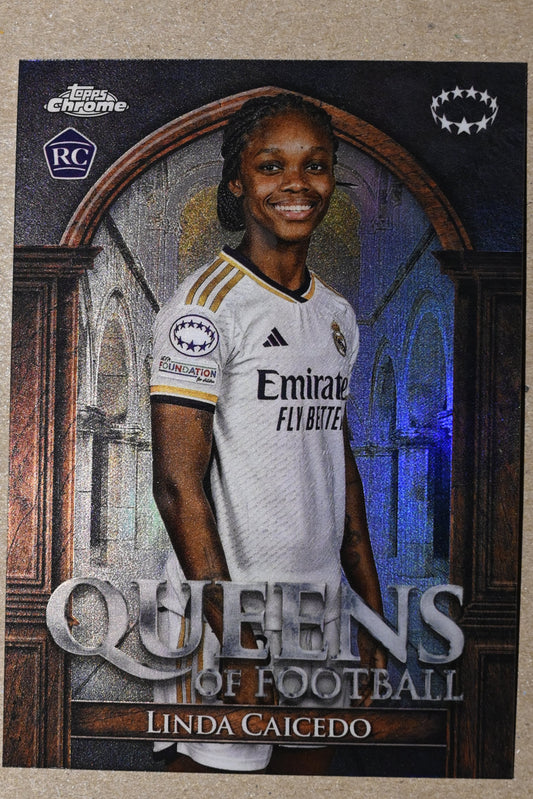 2023-24 Topps Chrome UEFA Women's Champions League - Queens of Football #QF-9 Linda Caicedo
