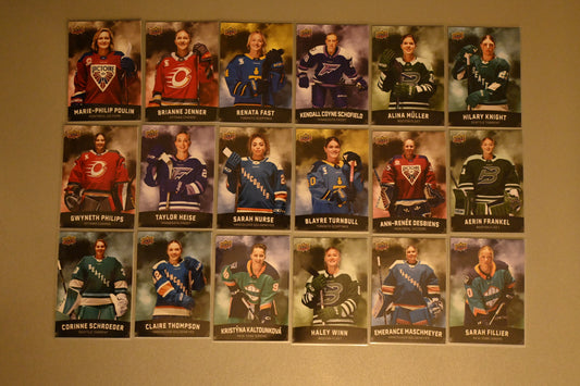 2024-25 Upper Deck PWHL Showcase - Complete base set (1 to 18)