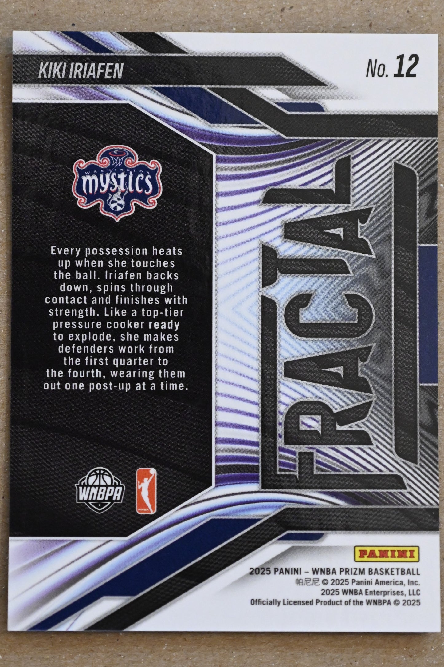 2025 Panini Prizm WNBA - Fractal #12 Kiki Iriafen
