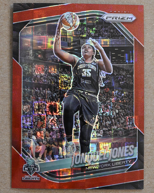 2025 Panini Prizm WNBA - Red Pandora Prizms #52 Jonquel Jones