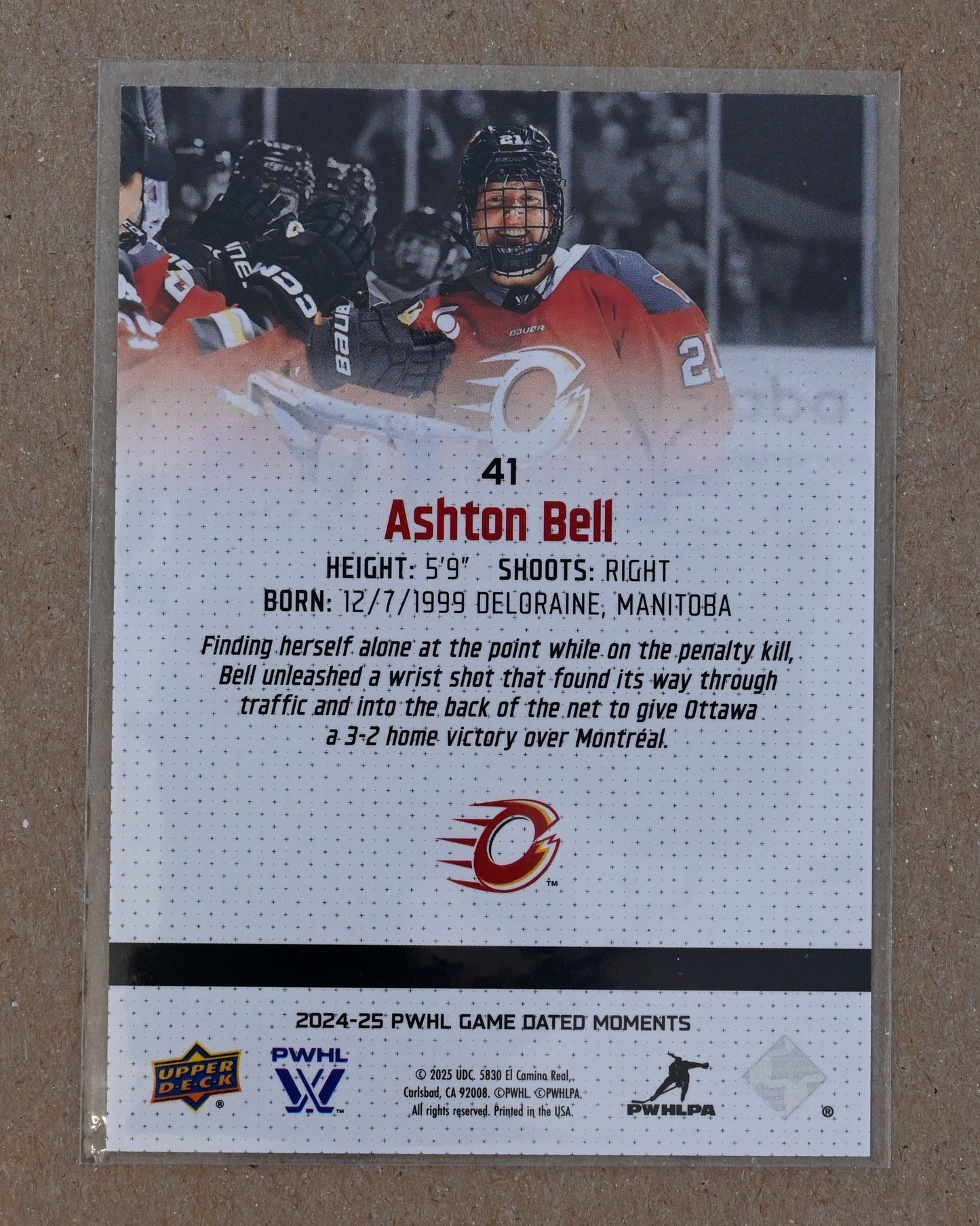 2024-25 Upper Deck Game Dated Moments PWHL - Silver #41 Aston Bell