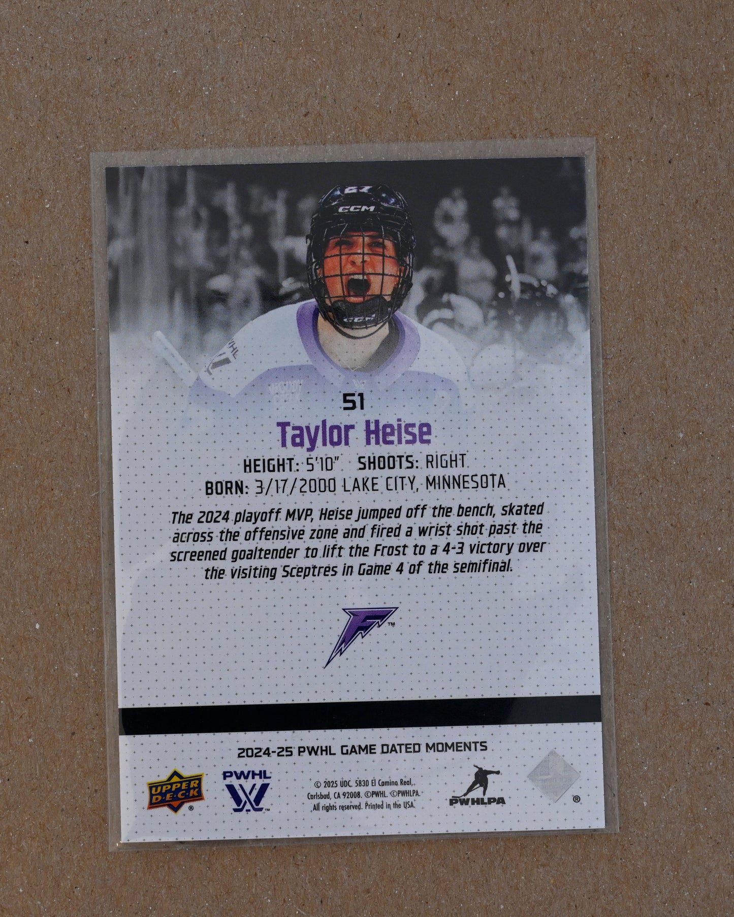 2024-25 Upper Deck Game Dated Moments PWHL - Silver #51 Taylor Heise