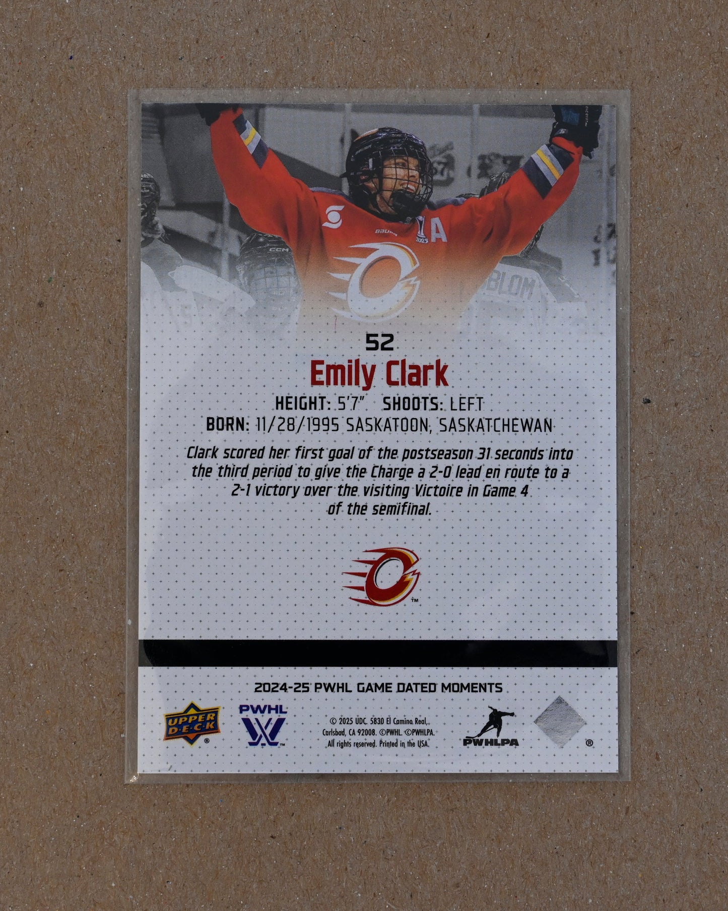 2024-25 Upper Deck Game Dated Moments PWHL - Silver #52 Emily Clark
