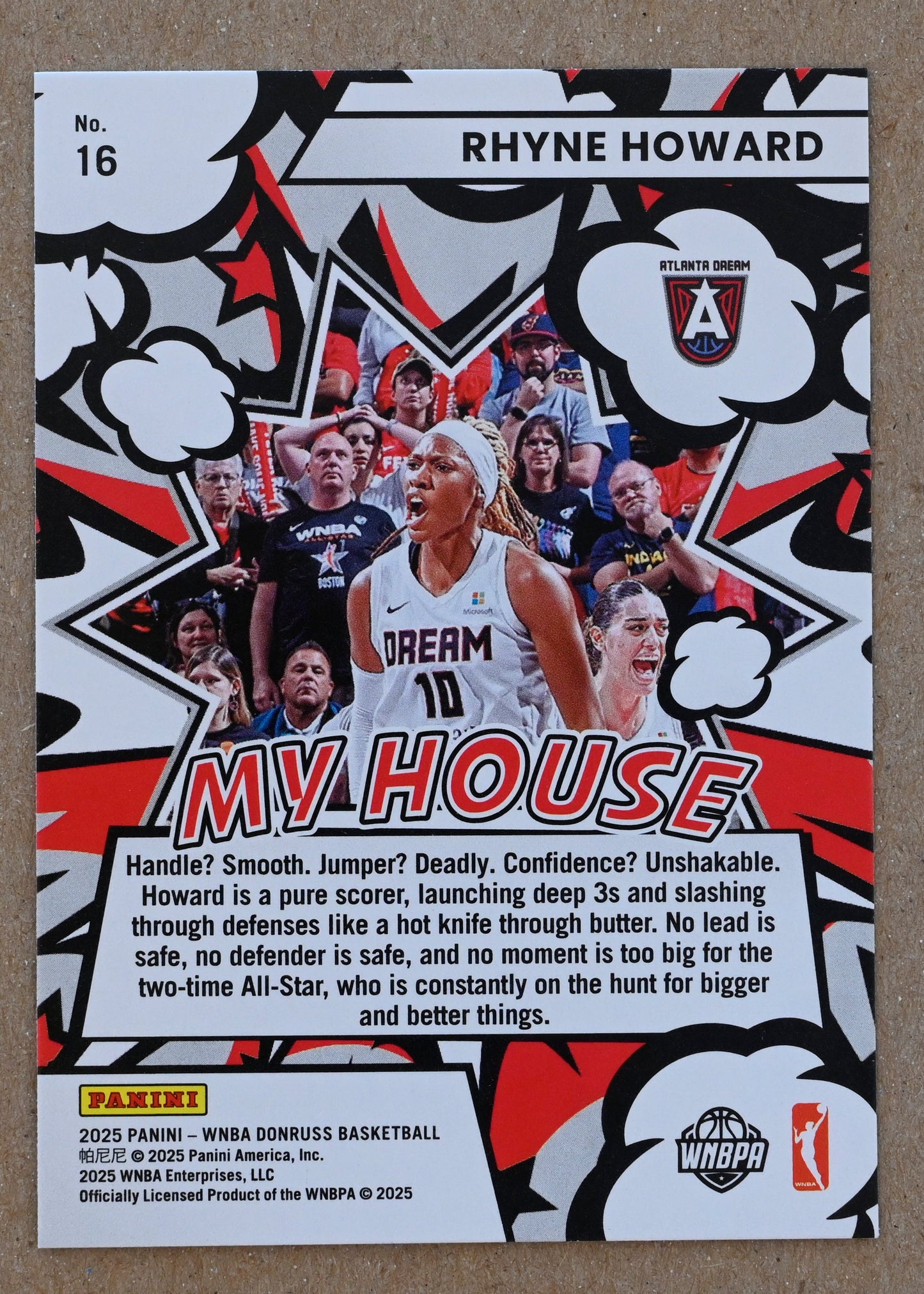 2025 Donruss WNBA- My House #16 Rhyne Howard