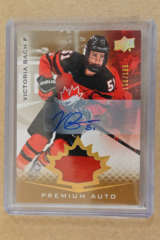 2021-22 Upper Deck Team Canada Juniors - Auto Patch #52 Victoria Bach
