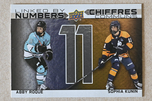 2023-24 Upper Deck Tim Hortons Greatest Duos - Linked By Numbers #LN-5 Abby Roque & Sophia Kunin