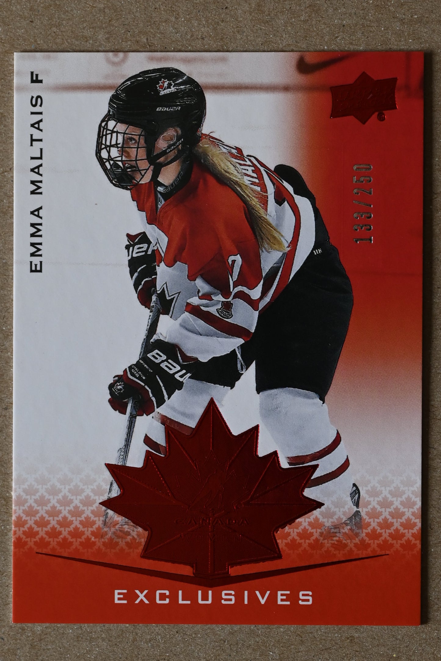 2021-22 Upper Deck Team Canada Juniors - Exclusives #68 Emma Maltais (007/250)
