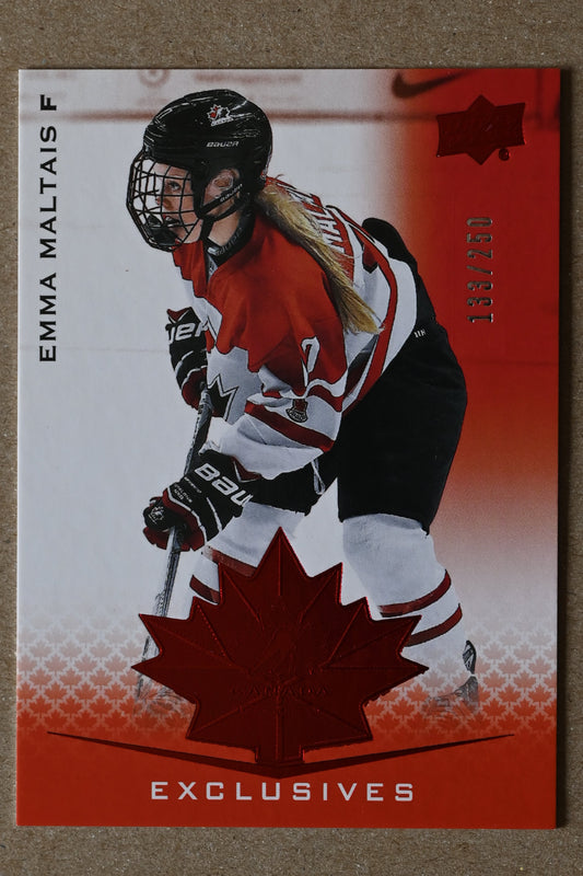 2021-22 Upper Deck Team Canada Juniors - Exclusives #68 Emma Maltais (007/250)